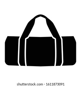 camping bag icon or logo illustration on white background. Perfect use for website, pattern, design, etc.