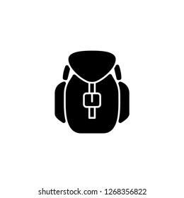 Camping bag icon. Travel sign