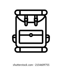 Camping bag icon vector. Bag, camping. line icon style. simple design editable. Design simple illustration