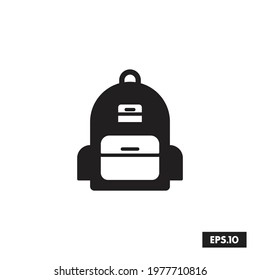 Camping bag icon vector set. Camping Symbol logo vector illustration