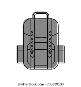 camping bag isolated icon