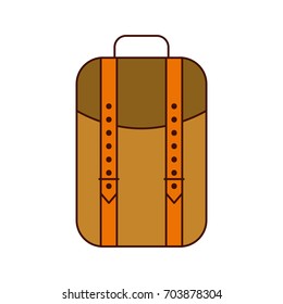 camping bag isolated icon