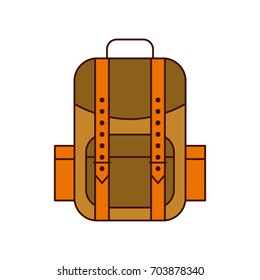 camping bag isolated icon