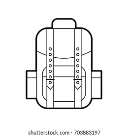 camping bag isolated icon