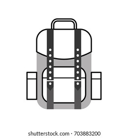 camping bag isolated icon
