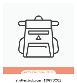 Camping Bag LineIcon Vector Illustration