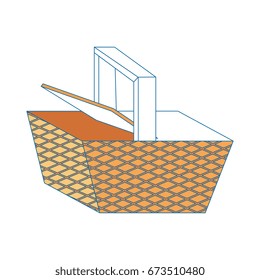camping basket cartoon