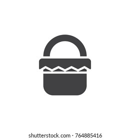Camping basket icon vector, filled flat sign, solid pictogram isolated on white. Symbol, logo illustration