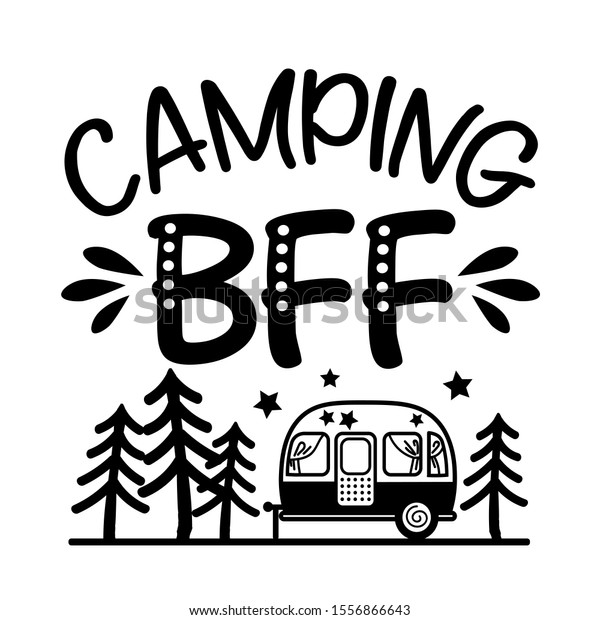 Camping Best Friends Vector File Summer Stock Vector Royalty Free