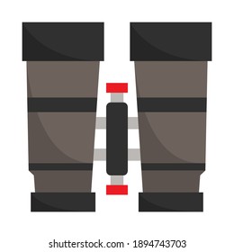Camping Binocular Color Icon. Vector Design Illustration Sign Logo.