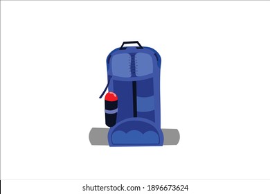 Ilustración del vector de bolsita azul de camping