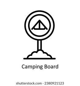 Camping Board Vektorgrafik Design Illustration. Symbol auf weißem Hintergrund EPS10-Datei 