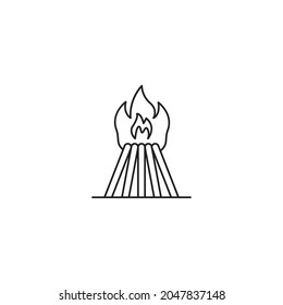 Camping Bonfire fire flame icon