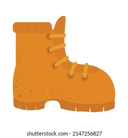 Camping-Boot-Symbol auf weißem Hintergrund
