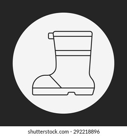 camping boot line icon