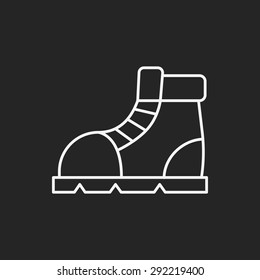 camping boot line icon