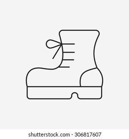 camping boot line icon