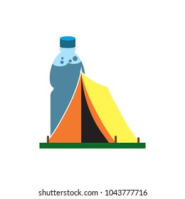 Camping Bootle Logo Icon Design