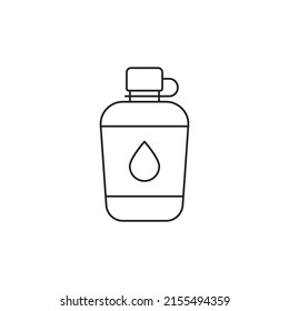 Camping Botella bebería icono de línea de icono, estilo aislado en fondo blanco