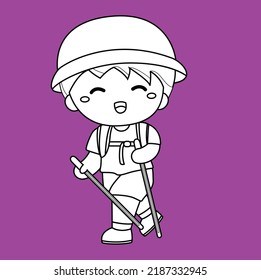 Camping Boy Theme Digital Stamp