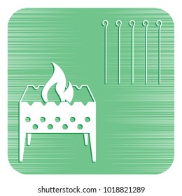 Camping Brazier icon. Vector illustration