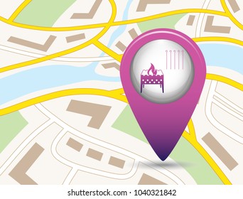 Camping Brazier icon. Vector illustration