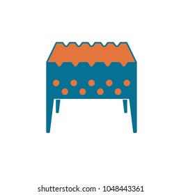 Camping Brazier icon. Vector illustration