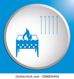 Camping Brazier icon. Vector illustration