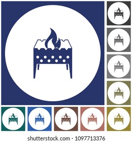 Camping brazier icon. Vector illustration

