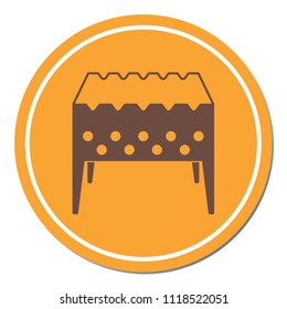 Camping Brazier icon. Vector illustration

