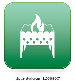 Camping brazier icon. Vector illustration