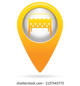 Camping Brazier icon. Vector illustration