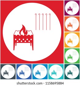 Camping Brazier icon. Vector illustration