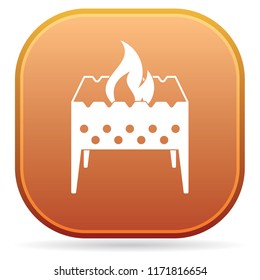 Camping brazier icon. Vector illustration

