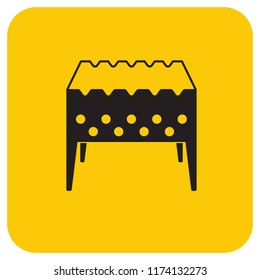 Camping Brazier icon. Vector illustration