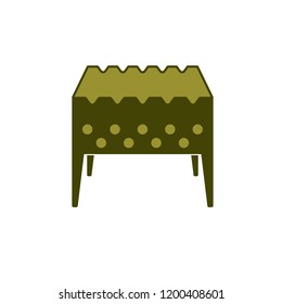 Camping Brazier icon. Vector illustration

