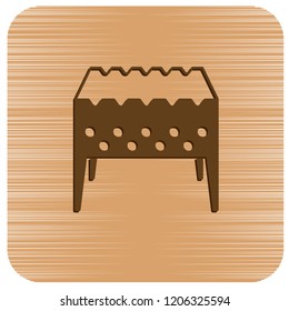 Camping Brazier icon. Vector illustration