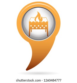 Camping brazier icon. Vector illustration

