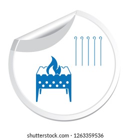 Camping Brazier icon. Vector illustration