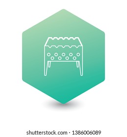 Camping Brazier icon. Vector illustration