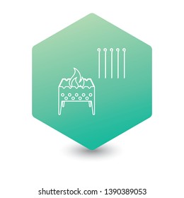 Camping Brazier icon. Vector illustration