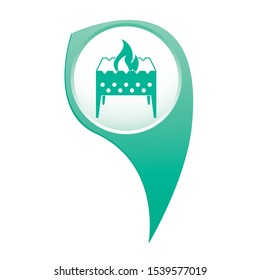 Camping brazier icon. Vector illustration

