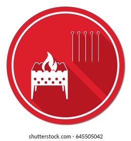 Camping Brazier icon. Vector illustration

