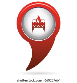 Camping brazier icon. Vector illustration