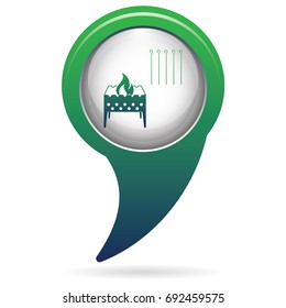 Camping Brazier icon. Vector illustration