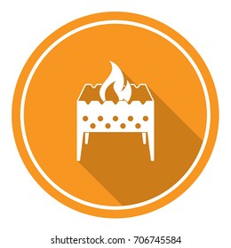 Camping brazier icon. Vector illustration

