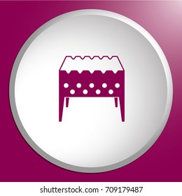Camping Brazier icon. Vector illustration