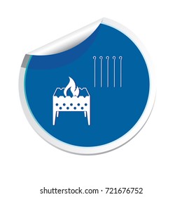 Camping Brazier icon. Vector illustration