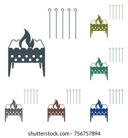Camping Brazier icon. Vector illustration