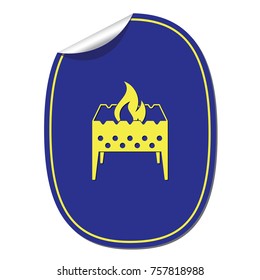 Camping brazier icon. Vector illustration